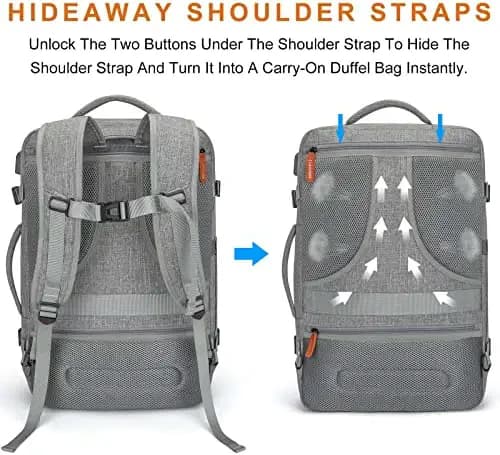 تصویر 3 - کوله پشتی لپ تاپ مسافرتی Lumesner Unisex-Adult Lumesner Travel Bussiness Backpack ، کوله پشتی مسافرتی