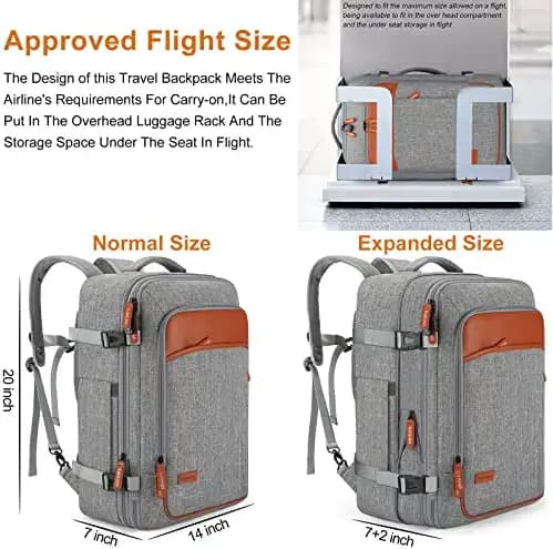تصویر 2 - کوله پشتی لپ تاپ مسافرتی Lumesner Unisex-Adult Lumesner Travel Bussiness Backpack ، کوله پشتی مسافرتی